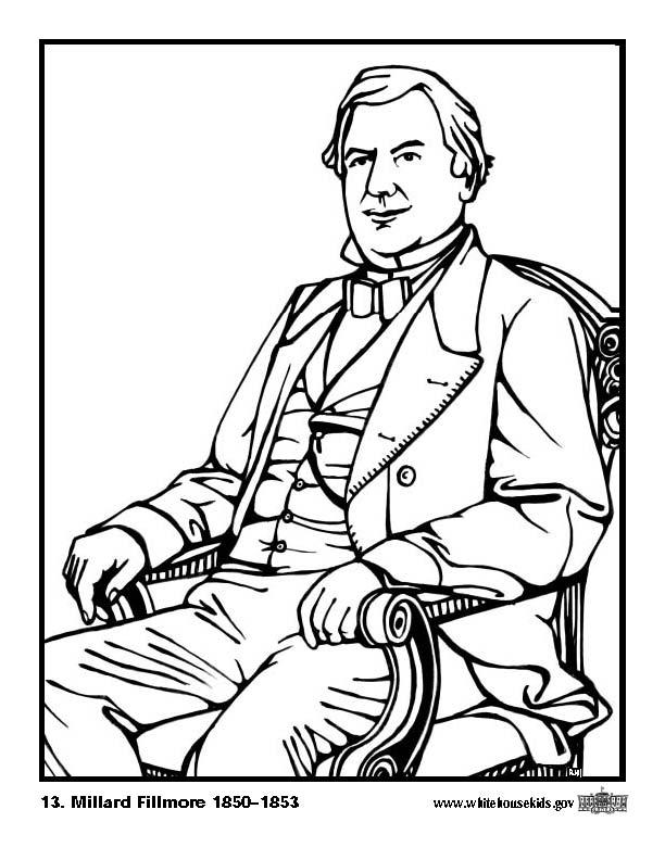 13 millard fillmore Coloriage 13 millard fillmore