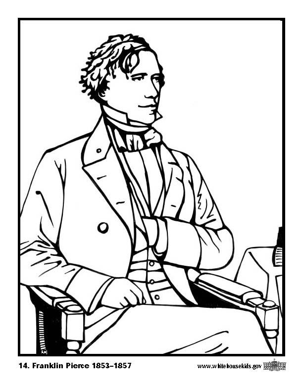 14 franklin pierce Coloriage 14 franklin pierce