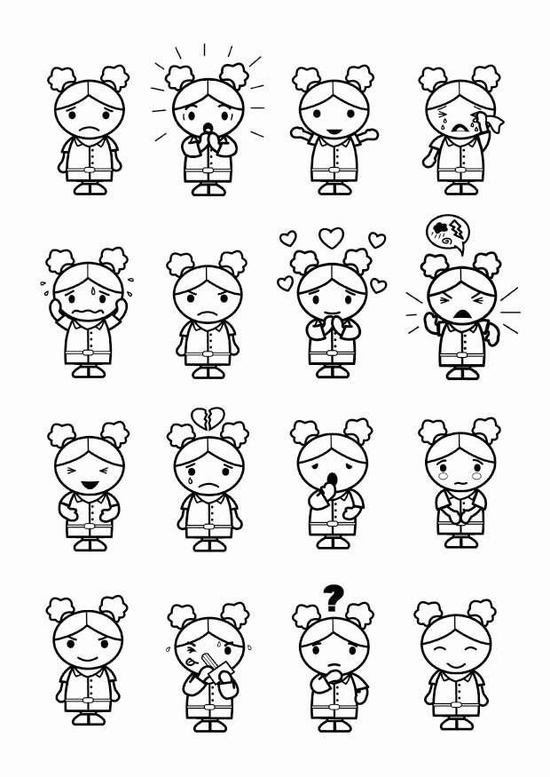 16 A©motions Coloriage 16 A©motions