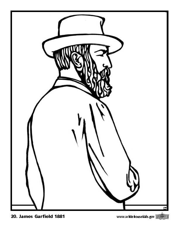 20 james garfield Coloriage 20 james garfield