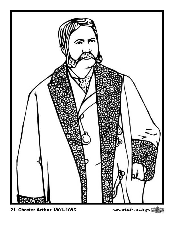 21 chester arthur Coloriage 21 chester arthur