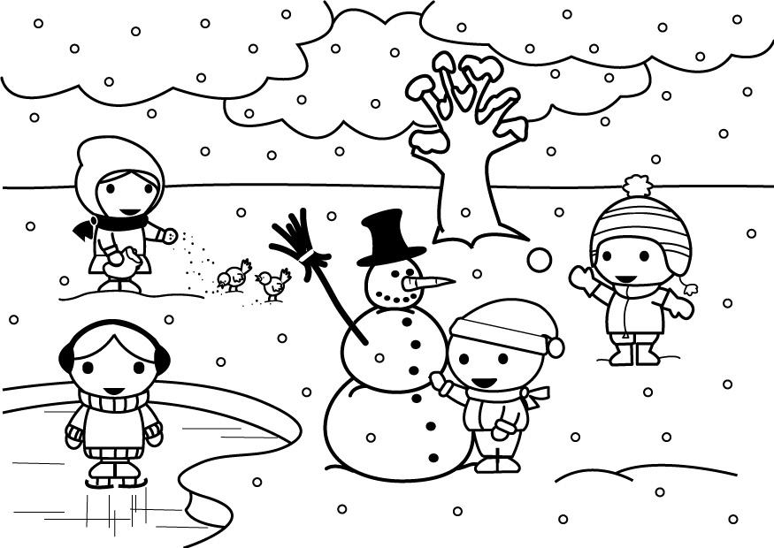2b hiver Coloriage 2b hiver