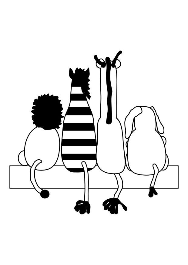 4 amis Coloriage 4 amis