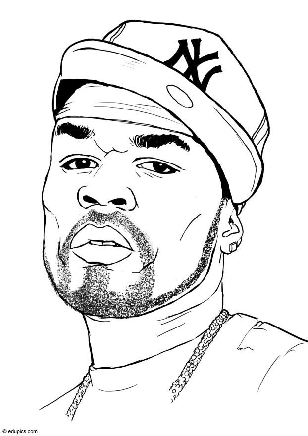 50 cent Coloriage 50 cent