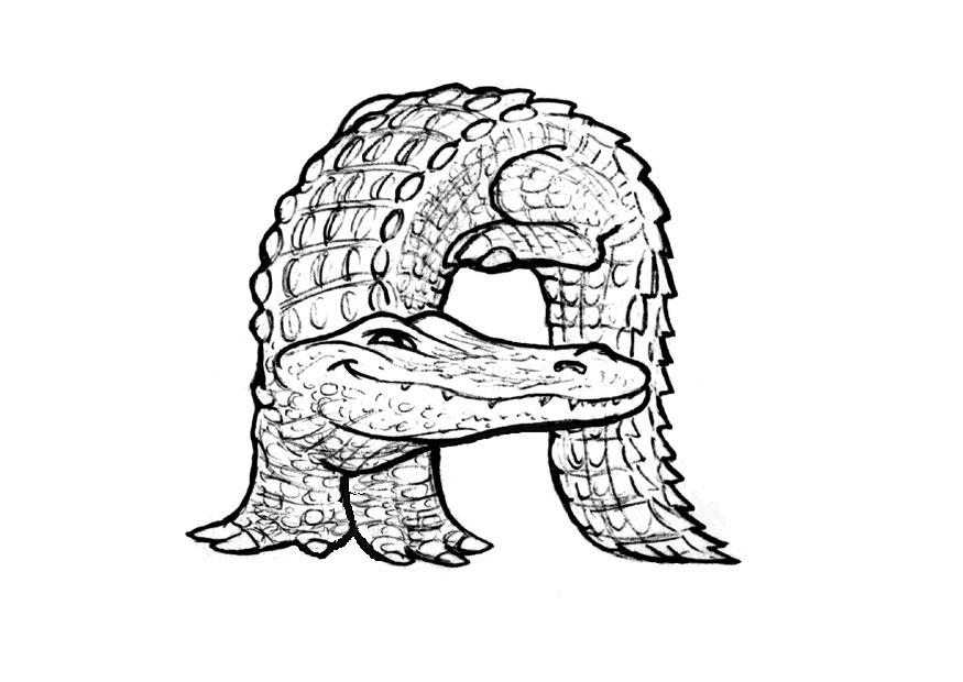 a-alligator Coloriage a-alligator