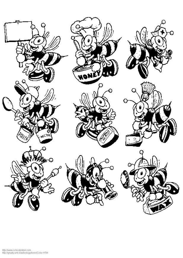 abeilles Coloriage abeilles