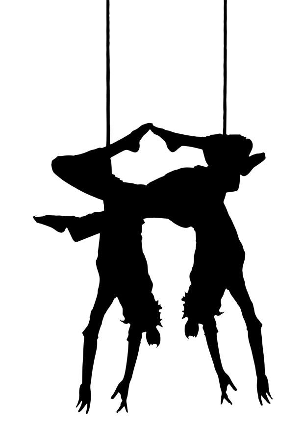 acrobates Coloriage acrobates