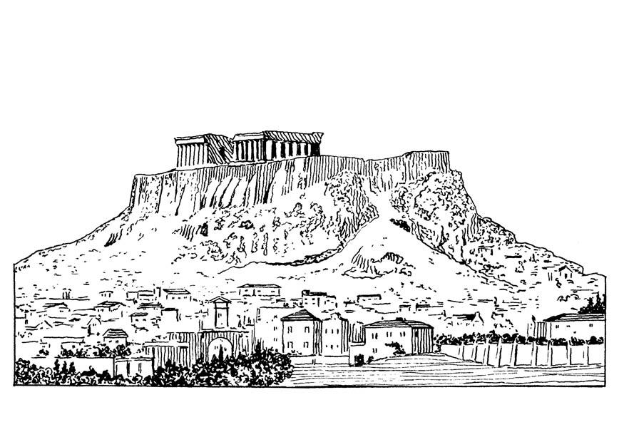 acropolis Coloriage acropolis