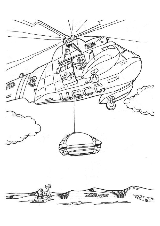 action de sauvetage par hA©licoptA¨re Coloriage action de sauvetage par hA©licoptA¨re