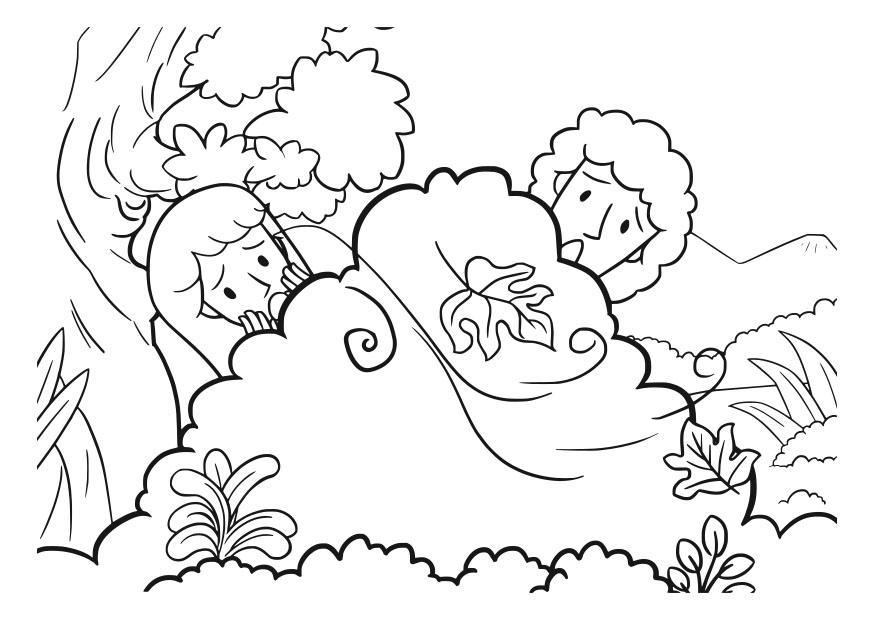 adam et eve Coloriage adam et eve