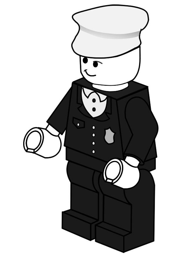 agent de police Coloriage agent de police
