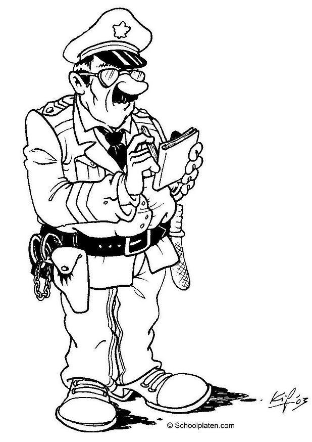 agent de police Coloriage agent de police
