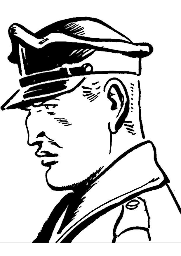 agent de police Coloriage agent de police