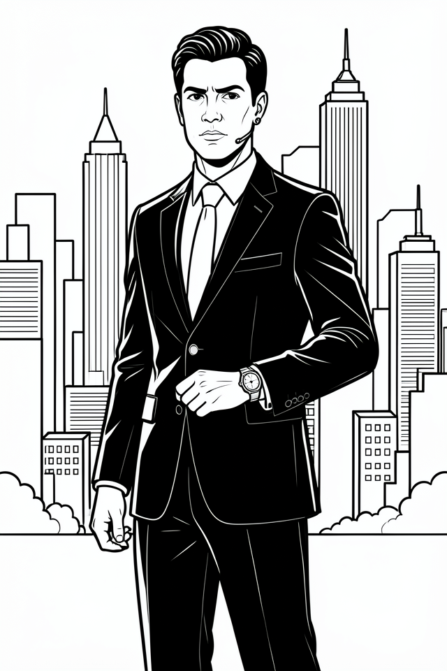 agent secret Coloriage agent secret