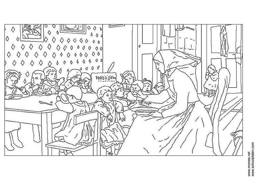 albert anker Coloriage albert anker