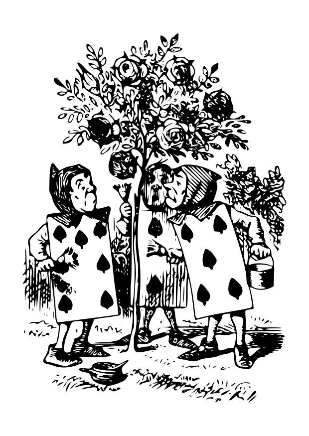 alice au pays des merveilles - cartes vivantes Coloriage alice au pays des merveilles - cartes vivantes