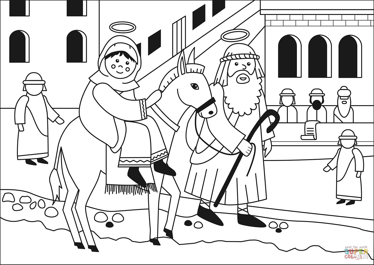 aller A bethlA©em Coloriage aller A bethlA©em
