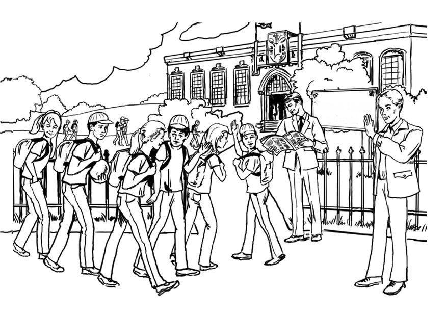aller A lA©cole secondaire Coloriage aller A lA©cole secondaire
