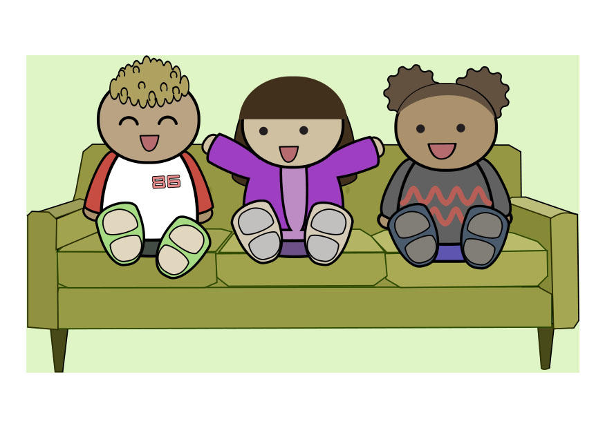 amis sur le sofa Image amis sur le sofa