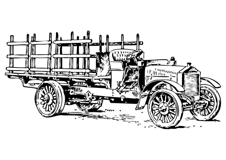 ancien camion Coloriage ancien camion
