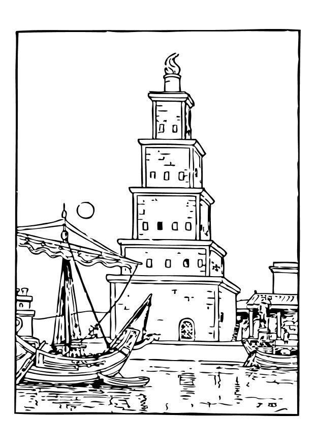 ancien phare Coloriage ancien phare