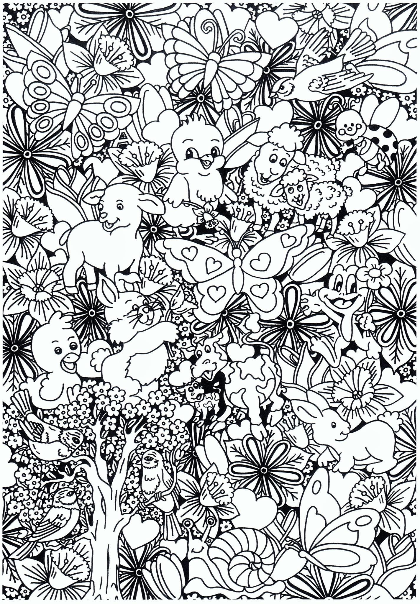 animaux dans la forAªt Coloriage animaux dans la forAªt