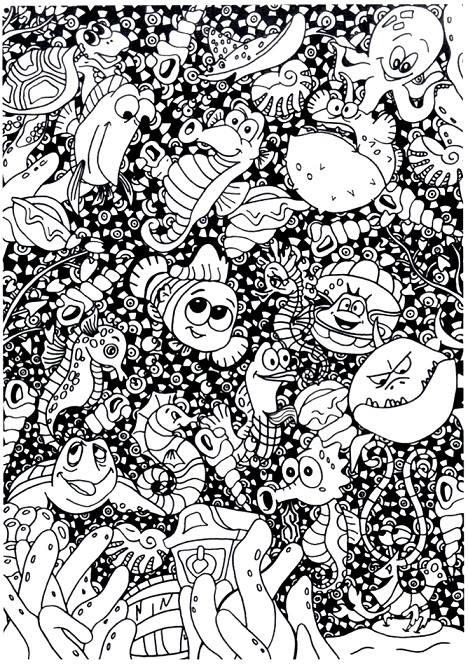 animaux dans la mer Coloriage animaux dans la mer