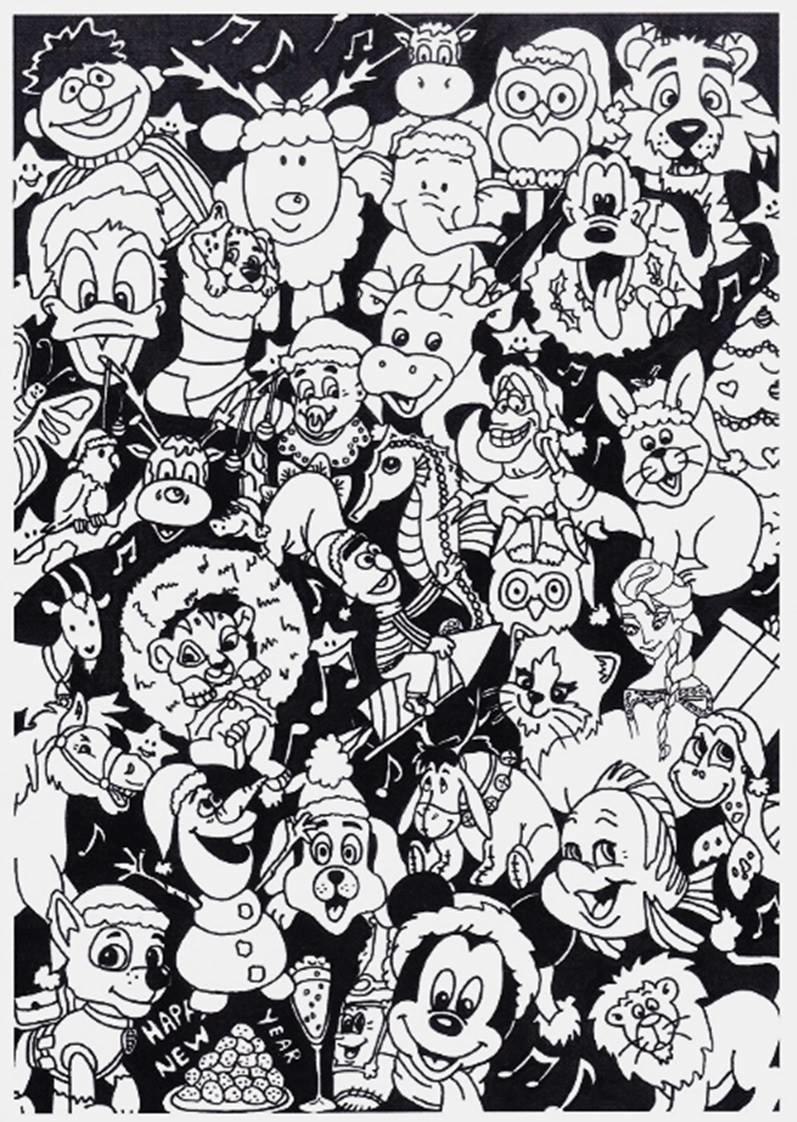animaux de noA«l disney Coloriage animaux de noA«l disney