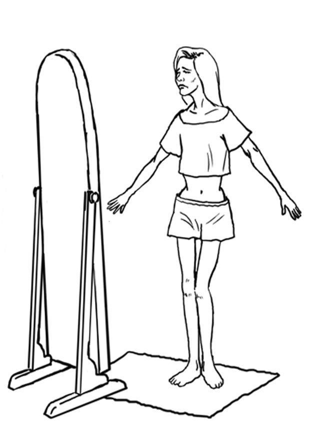 anorexie - maigreur Coloriage anorexie - maigreur