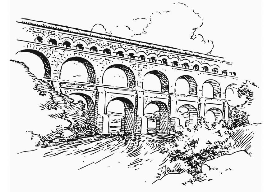 aqueduc Coloriage aqueduc