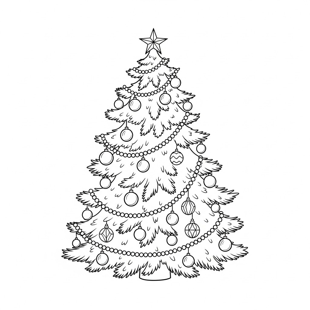 arbre de noA«l Coloriage arbre de noA«l