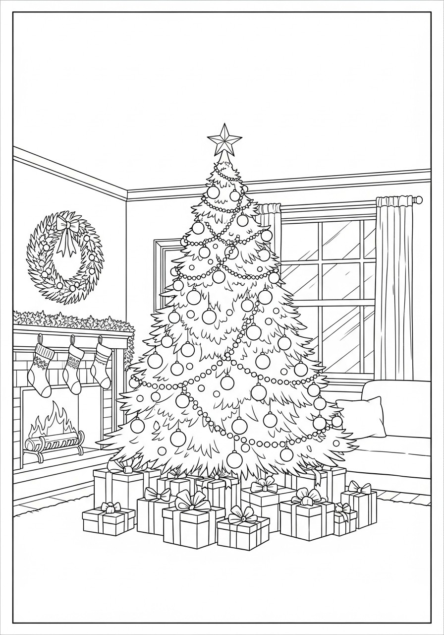 arbre de noA«l Coloriage arbre de noA«l