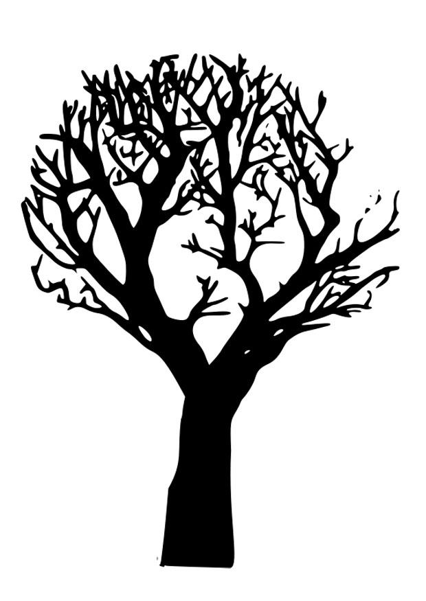 arbre mort Coloriage arbre mort