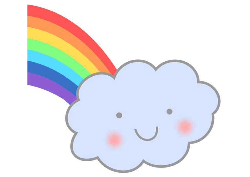 arc en ciel avec des nuages Image arc en ciel avec des nuages