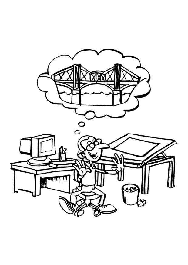 architecte Coloriage architecte