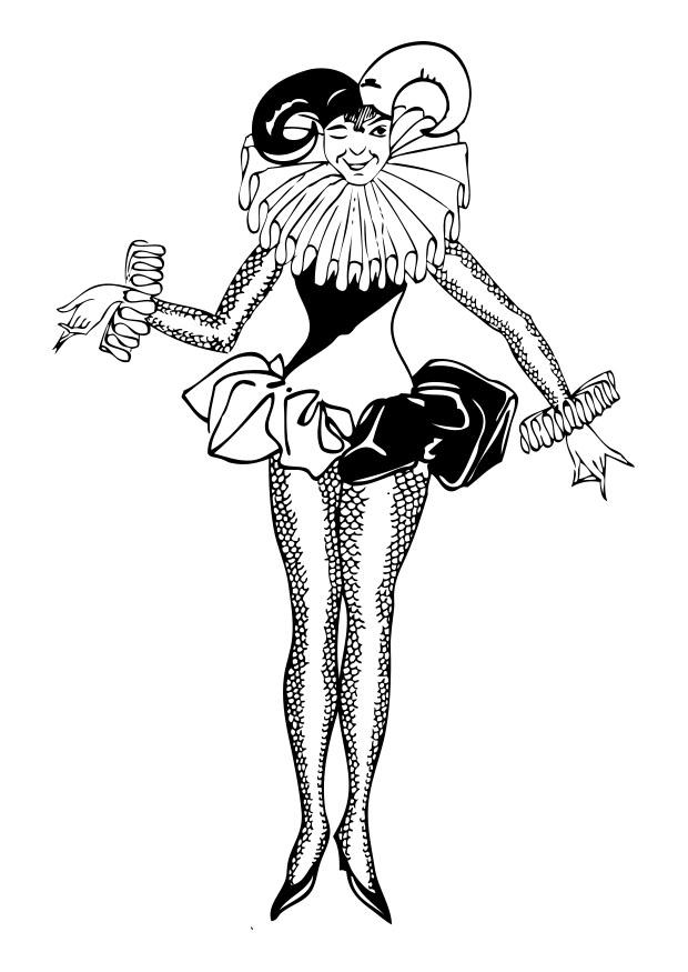 arlequin Coloriage arlequin