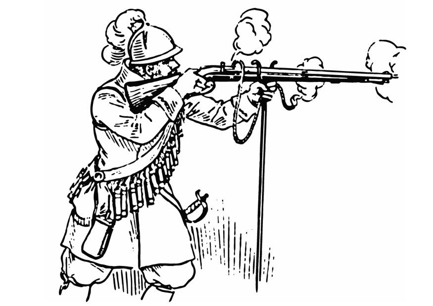 arquebuse Coloriage arquebuse