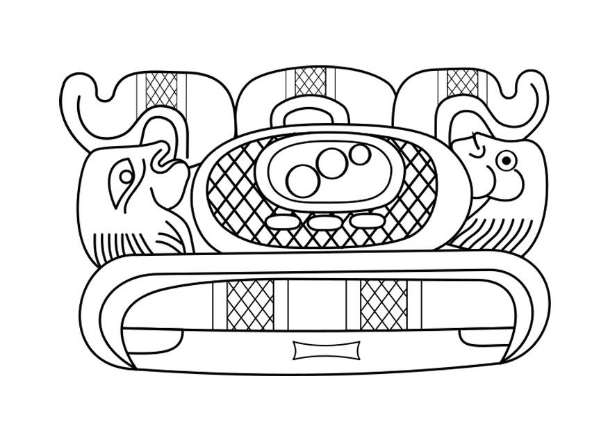 art maya Coloriage art maya
