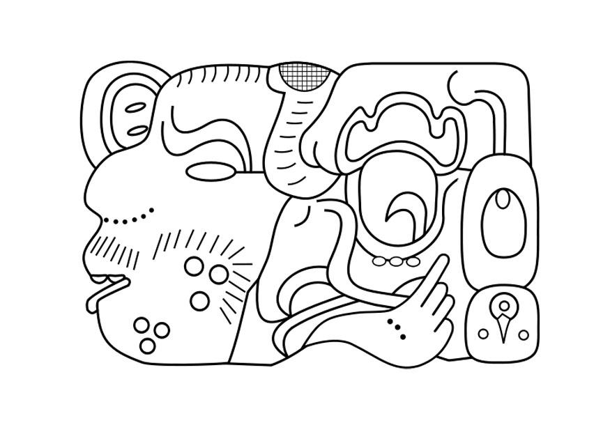 art maya Coloriage art maya