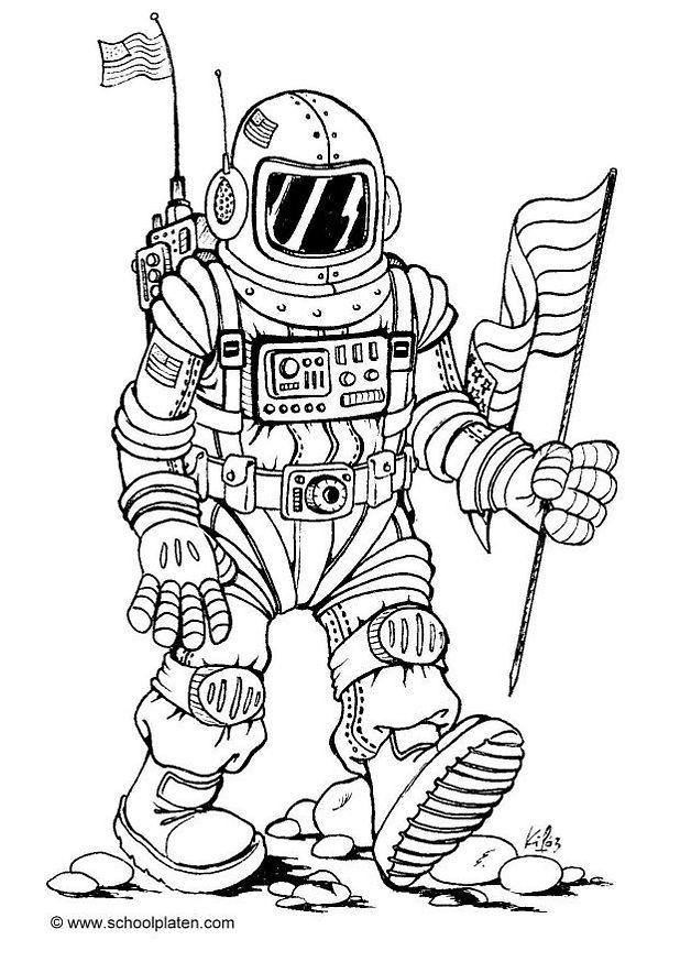 astronaute Coloriage astronaute