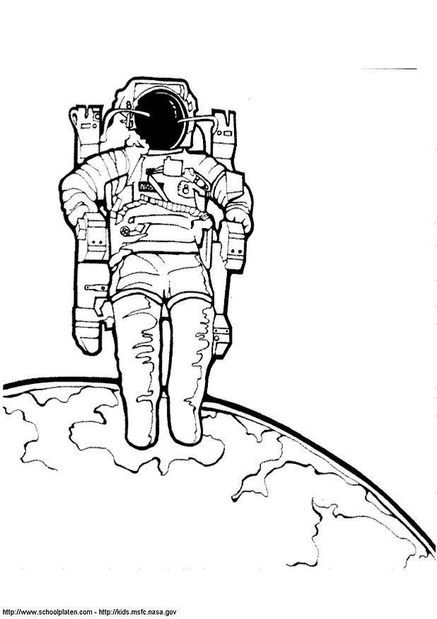 astronaute Coloriage astronaute