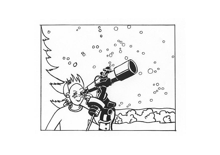 astronome Coloriage astronome