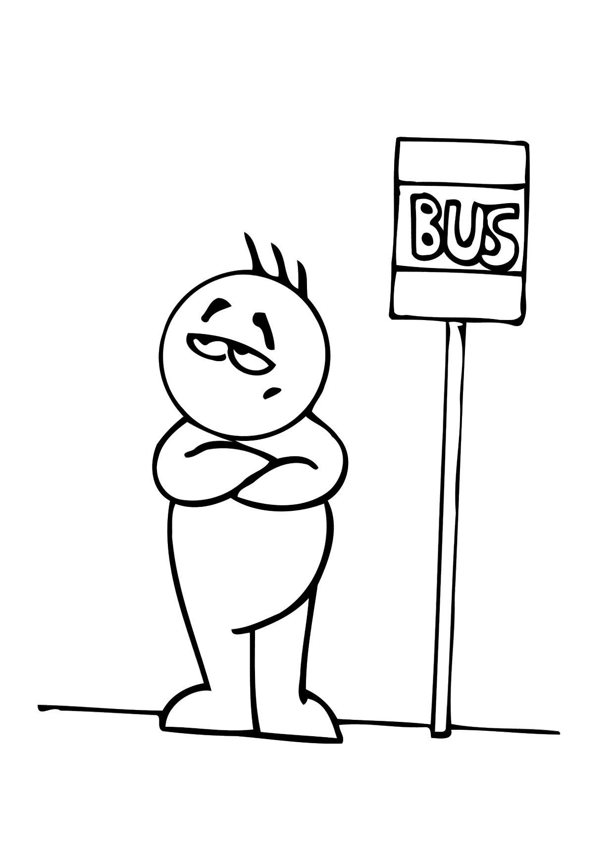 attendre Coloriage attendre