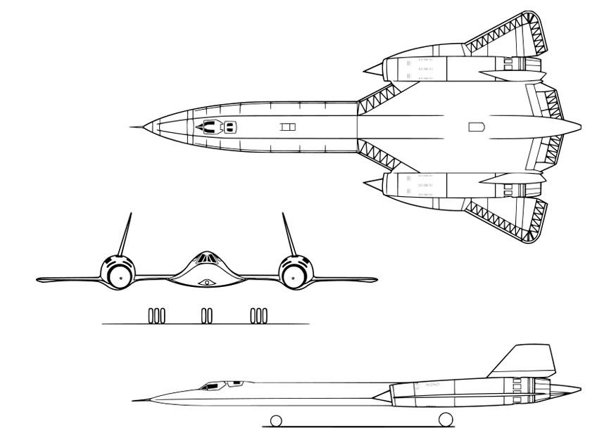 avion - lockheed sr-71a Coloriage avion - lockheed sr-71a