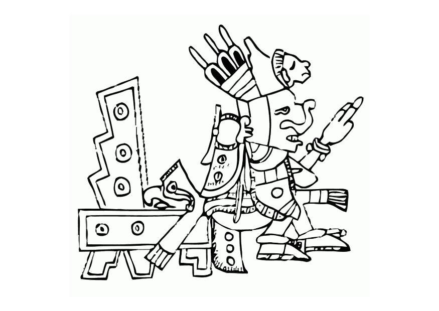 aztA¨ques Coloriage aztA¨ques
