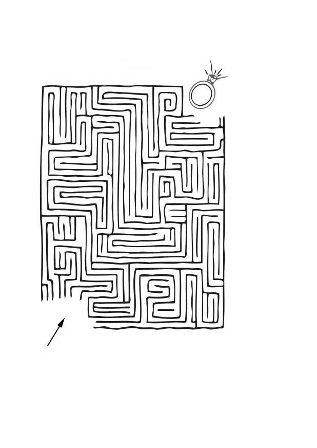 bague labyrinthe Coloriage bague labyrinthe