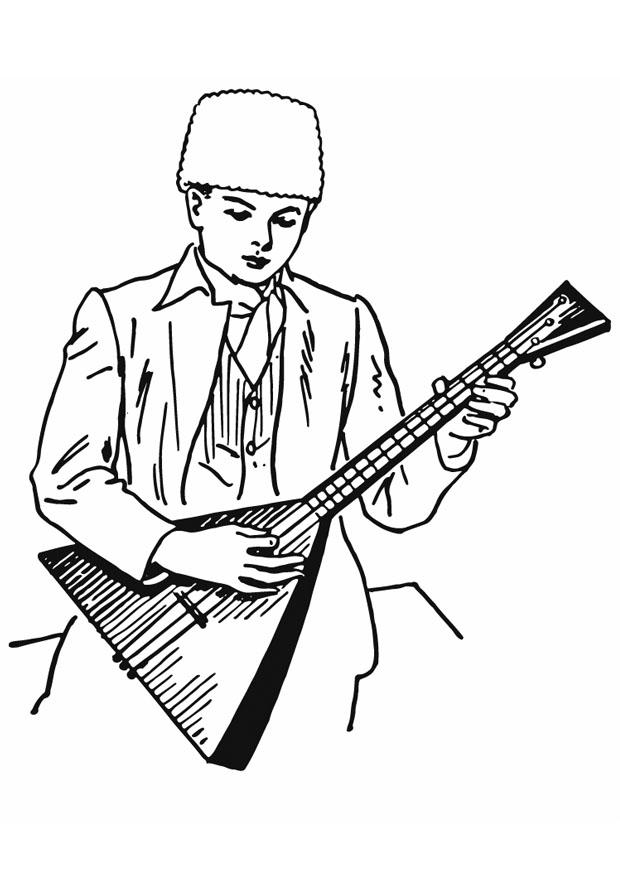 balalaA¯ka Coloriage balalaA¯ka