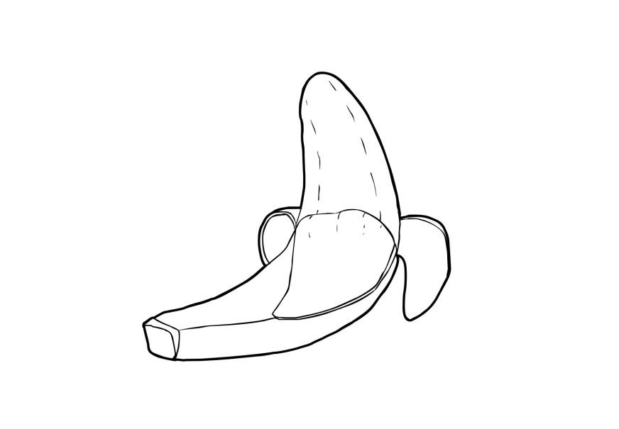 banane Coloriage banane