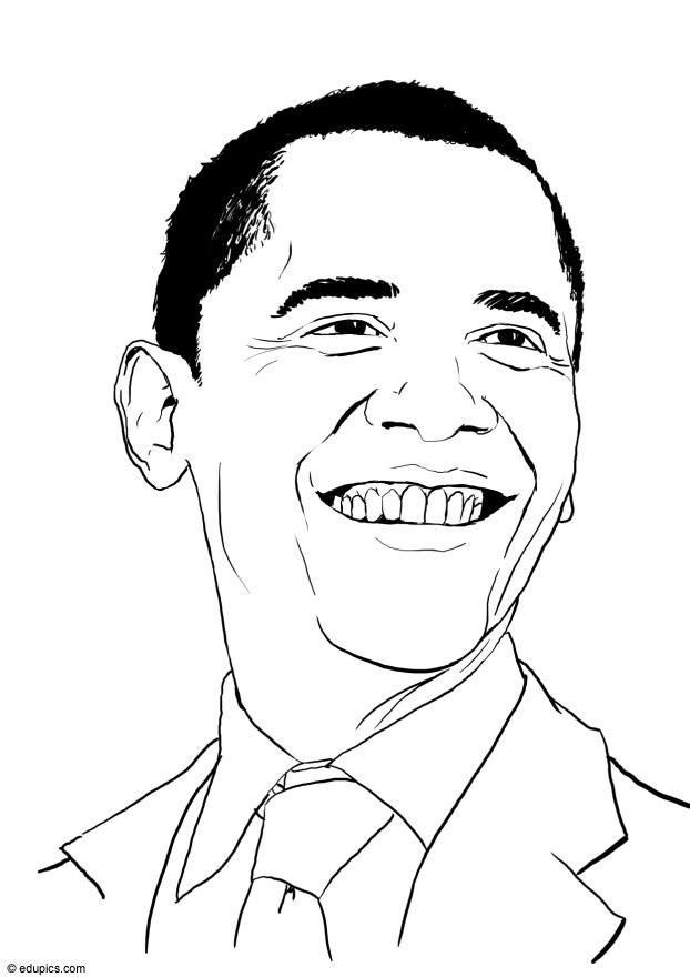 barack obama Coloriage barack obama