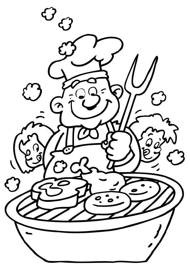 barbecue Coloriage barbecue